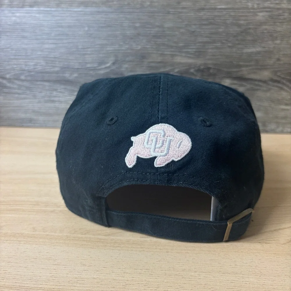 Colorado Buffaloes Hat Cap Strap‎ Back Womens Black Pink Script NCAA Adjustable